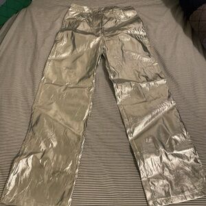Shiny Silver Pants